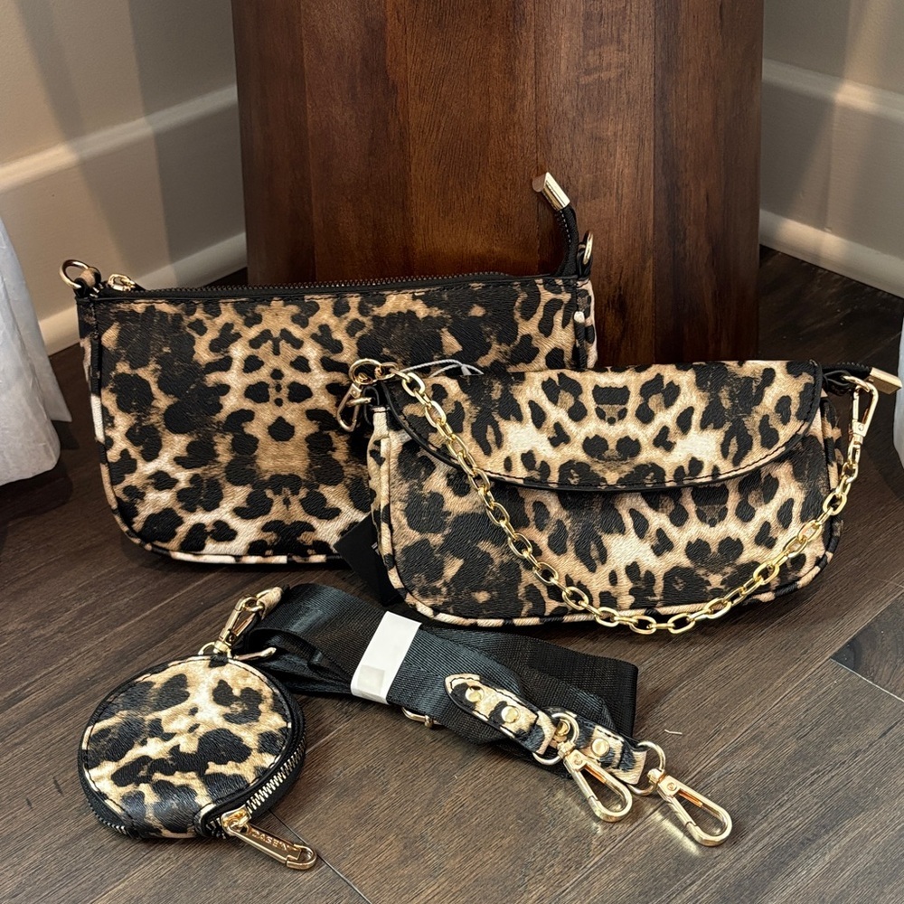 Dasein 3 pc.Set,messenger/crossbody/shoulder bag & additional coin/key holder